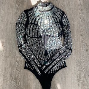 Luxurious glam body suit